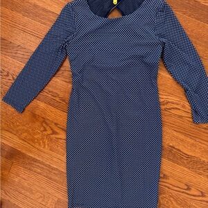 Alice + Olivia Navy Polka Dot Dress